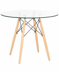 Круглый стол из стекла ДОБРИН CХЕЛСЕА 90 ГЛАСС Стекло / DOBRIN CHELSEA GLASS