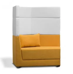 Диван металл Элемент 2В3 Желтый/Белый
