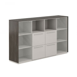 Шкаф средний с ящиками Атлас НЗ-0326.БТ.ГС Бренсон Трюфель Серый камень / Atlas NZ-0326.BT.GS