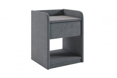 Тумба дизайнерская Аманда 2 ТМ-003.2 графит (велюр) / TM-003.2