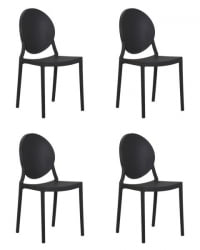 Стул обеденный ДОБРИН АЛБЕРТ (цвет черный) 4 шт / DOBRIN ALBERT