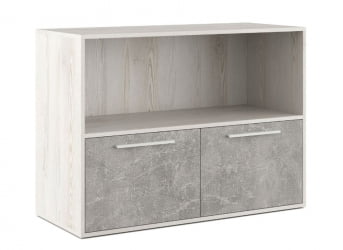 Шкаф низкий с горизонтальной нишей Б-ТОНЕ БТН36154031 Сосна Бетон светлый / B-TONE BTN36154031