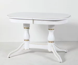 Стол обеденный раскладной Лира (1,6м) тон 1 с золотой патиной