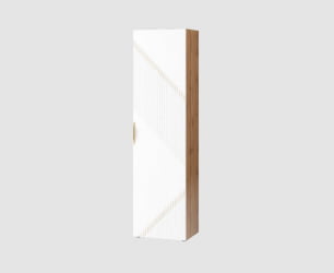 Распашной шкаф в гостиную Монако 606.16 Дуб Вотан / Белый шпон/ Альпийский белый