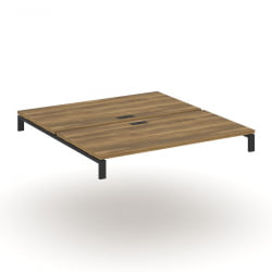 Двойной стол надставка на две опорные тумбы CОНCЕПТ CН.ДСН-007 Сандал Янтарный Черный / CONCEPT CN.DSN-007