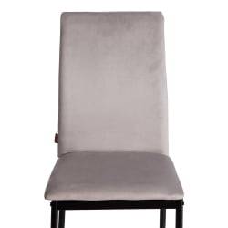 Стул CАПРИ (мод. БC565-ДC) металл, флок, 43 х 53 х 92 см, Лигхт грей (светло-серый) ХЛР14 / черный / CAPRI (mod. BC565-DC) Light grey HLR14