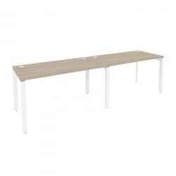 Рабочая станция на П-образном м/к ОНИКС О.МП-РС-2.3.7 Дуб Аттик/Белый / ONIX O.MP-RS-2.3.7