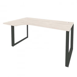 Стол эргономичный левый на О-образном м/к ОНИКС О.МО-СА-1Л Денвер Светлый/Антрацит / ONIX O.MO-SA-1L
