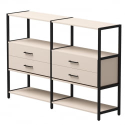 Набор стеллажных систем Еверпроф ЕВО №2 Кашемир Черный / Everprof EVO