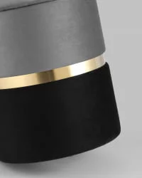 Банкетка Кэрри с ящиком велюр Серо-черный