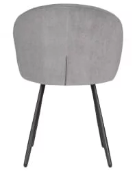 Стул обеденный ДОБРИН НАОМИ (ЭМАЛЬ ЧЕРНЫЙ МУАР велюр Катаниа Смоке) / DOBRIN NAOMI Catania Smoke)