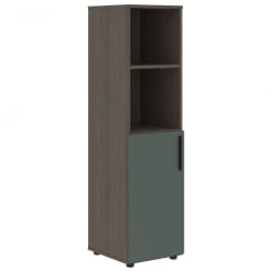 Шкаф-колонка с глухой малой дверью (левый) ВЕЛИОН ВМCС 40.5 Л Нефрит Дуб Сильвер / VELION VMCS L