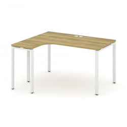Стол эргономичный левый CОНCЕПТ CН.СА-001(Л) Дуб Винченцо Белый / CONCEPT CN.SA-001(L)