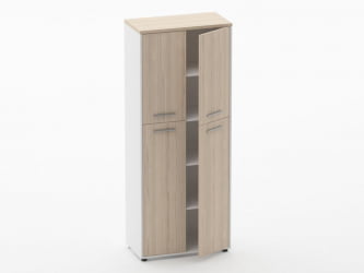 Шкаф 4 широкий закрытый, 4 двери Дека 10.19.141 Туя/Белый / Deka