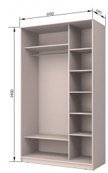 Шкаф-купе эконом Хит-24-12-15 Аруба Венге