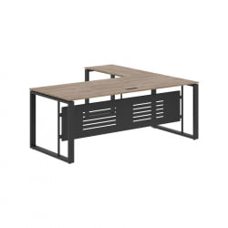 Стол с боковой приставкой ЕНИО ЕCТ 2019М Кария Пальмира/Антрацит / ENIO ECT 2019M
