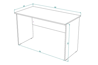 Стол офисный СО 1200-16 Дуб сонова св.