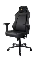 Геймерское кресло Ароззи Примо ПУ Блаcк Голд лого / Arozzi Primo PU Black Gold logo