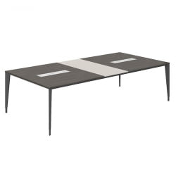 Конференц-стол (домино поперек) Атлас НЗ-0108.БТ.ГС.АН Бренсон трюфель Серый камень Антрацит / Atlas NZ-0108.BT.GS.AN