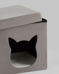 Пуф складной с ящиком Сторе Пет антрацитовый / Store Pet