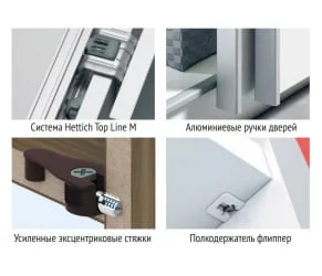 Шкаф-купе трехдверный Прайм 2100 ДСП/Зеркало/ДСП Белый снег