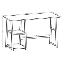 Письменный стол с полками БРАБИКС ЛОФТ CД-006 Дуб антик / BRABIX LOFT CD-006