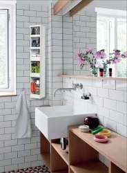 Поворотный шкаф в белом стекле Хоп Шелф Стекло Беленый дуб