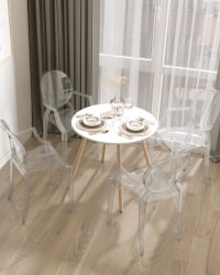 Стол круглый Рокки Нев Д=80 белый / New D=80