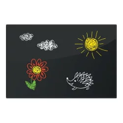 Доска магнитно-маркерная стеклянная БРАУБЕРГ 60х90 см Черная / BRAUBERG