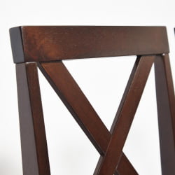 Обеденный комплект Хадсон (стол + 4 стула)/ Худсон Дининг Сет каппуcсино (темный орех) / Hudson Dining Set cappuccino