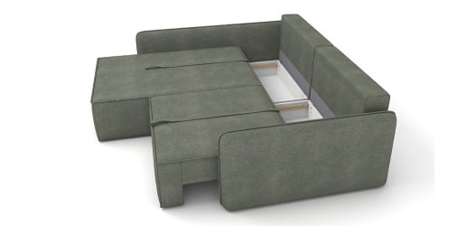 Диван угловой Лофт левый ткань ДЖаспер виридиан (1760*2320*810) Серо-зеленый, 2117898/50635/8 / Jasper viridian