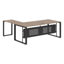 Стол с боковой приставкой ЕНИО ЕCТ 2019М Кария Пальмира/Антрацит / ENIO ECT 2019M