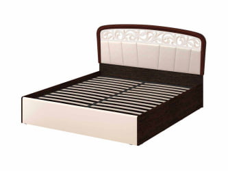 Кровать с подъемным механизмом 180*200 Катрин 92.22 Дуб венге Белый песок Санчо крем