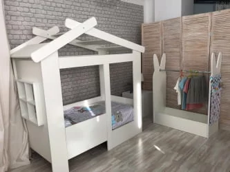 Кроватка для новорожденных Теремок без ящика Белая