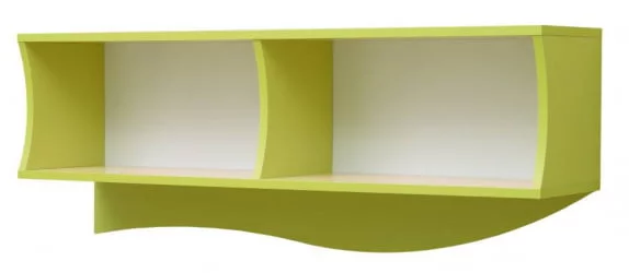 Полка в детскую навесная Юниор-11.1 Дуб молочный/Лайм