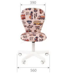 Детское кресло CХАИРМАН ТИН (Кидс) 105 белый пластик Спасе / CHAIRMAN (Kids) Space