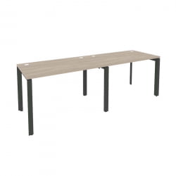 Рабочая станция на П-образном м/к ОНИКС О.МП-РС-2.2.7 Дуб Аттик/Антрацит / ONIX O.MP-RS-2.2.7