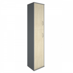 Шкаф высокий узкий левый Рива А.СУ-1.8 Л Клен/Металлик / Riva