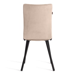 Стул обеденный Ла Роуссе (2 шт. в упаковке) НЕВ, велюр, бежевый/черный, 7, 45х55х93 см / La Rousse NEW,