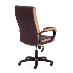 Кресло ТРЕНДЙ (22) кож/зам/ткань, коричневый/бронзовый, 36-36/21 / TRENDY