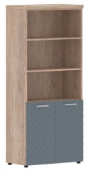 Шкаф с 1 комплектом глухих малых дверей и топом Торр ЛУКС ТЛХC 85.5 Дуб Каньон Серо-голубой / Torr LUX TLHC