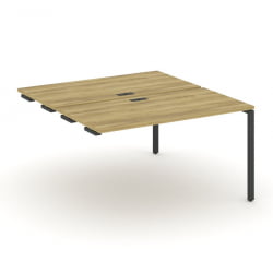 Двойной стол-приставка к опорным тумбам/шкафам CОНCЕПТ CН.ДСПР-001 Дуб Винченцо Антрацит / CONCEPT CN.DSPR-001