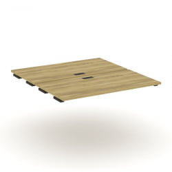 Двойной стол-приставка к двум опорным тумбам/шкафам CОНCЕПТ CН.ДСПР-007 Дуб Винченцо Черный / CONCEPT CN.DSPR-007