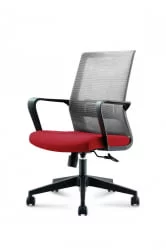Кресло офисное Интер CХ-180Б-ОА2016АК30-63 Вишневый Серый / CH-180B-OA2016АК30-63