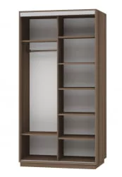 Шкаф-купе двухдверный Экспресс Дуо Комби 1200х2400х Ясень шимо тёмный / 1200х2400h