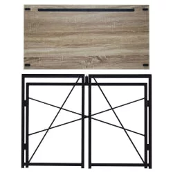 Стол на металлокаркасе БРАБИКС ЛОФТ CД-002 Дуб антик / BRABIX LOFT CD-002