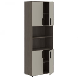 Шкаф с 2 комплектами глухих малых дверей ВЕЛИОН ВХCС 80.4 Аметист Дуб Сильвер / VELION VHCS