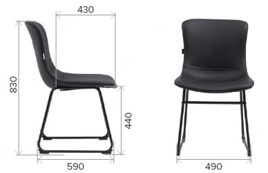 Кресло для посетителей Еверпроф Експо CФ Экокожа Черный / Everprof Expo CF