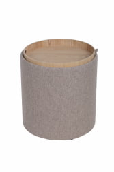 Пуф-столик с ящиком Хюгге С рогожка Бежевый / S