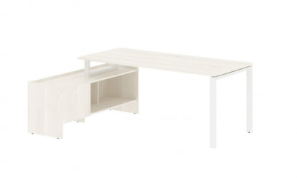 Стол с тумбой ЕДИС ЕУCТ 19814 Ясень Траун Белый / EDIS EUCT